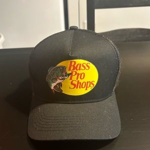Black Bass Pros Shop Trucker Hat